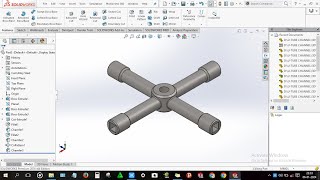 How to design Hook & spin Four way spanner in solidworks by Mr. CAD Designer 99 views 3 months ago 7 minutes, 10 seconds