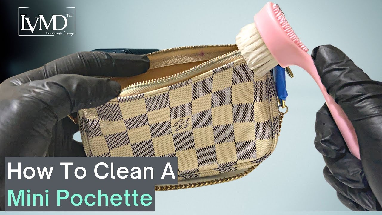 Cleaning Louis Vuitton Pochette Accessoires, LV Monogram Canvas, Bag Spa  DIY