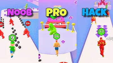 Noob vs pro vs legend upgrade run 3d game