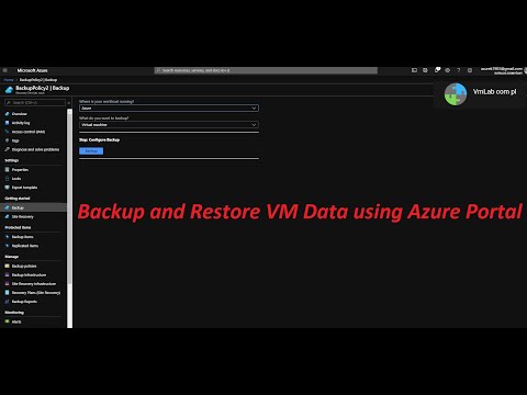 Backup and Restore VM using Azure Portal