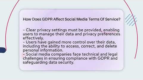 How Does GDPR Affect Social Media Terms Of Service? - Everyday-Networking
