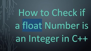 How to Check if a float Number is an Integer in C++