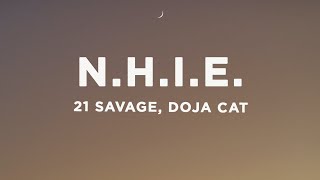 21 Savage, Doja Cat - n.h.i.e. (Lyrics)