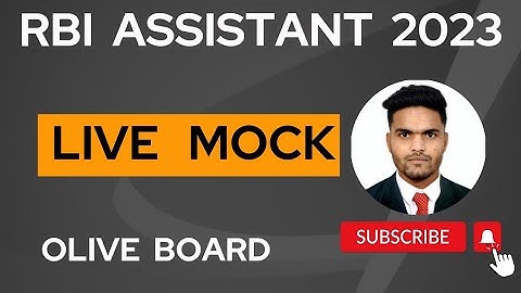 Rbi Assistant Live Mock || Quant Strategy || Rbi Assistant 2023 Notification || #study