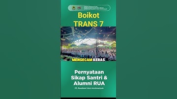 Boikot Trans 7 yang  merendahkan dan melecehkan Kyai dan Pesantren seluruh Indonesia #boikottrans7