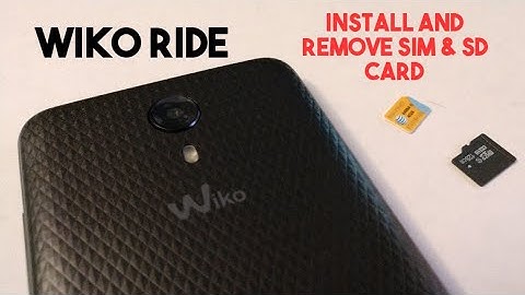 Wiko Ride How to remove and install SIM card and SD card