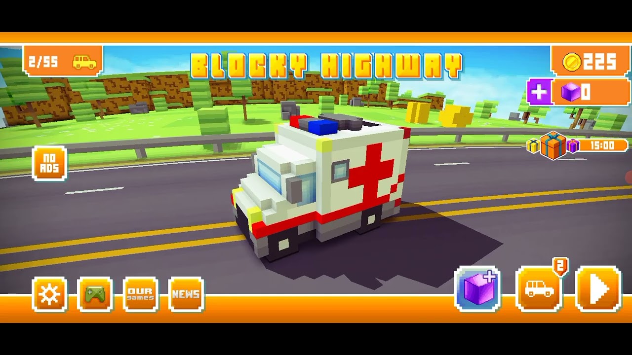 Eu joguei Blocky Highway:Traffic Racing