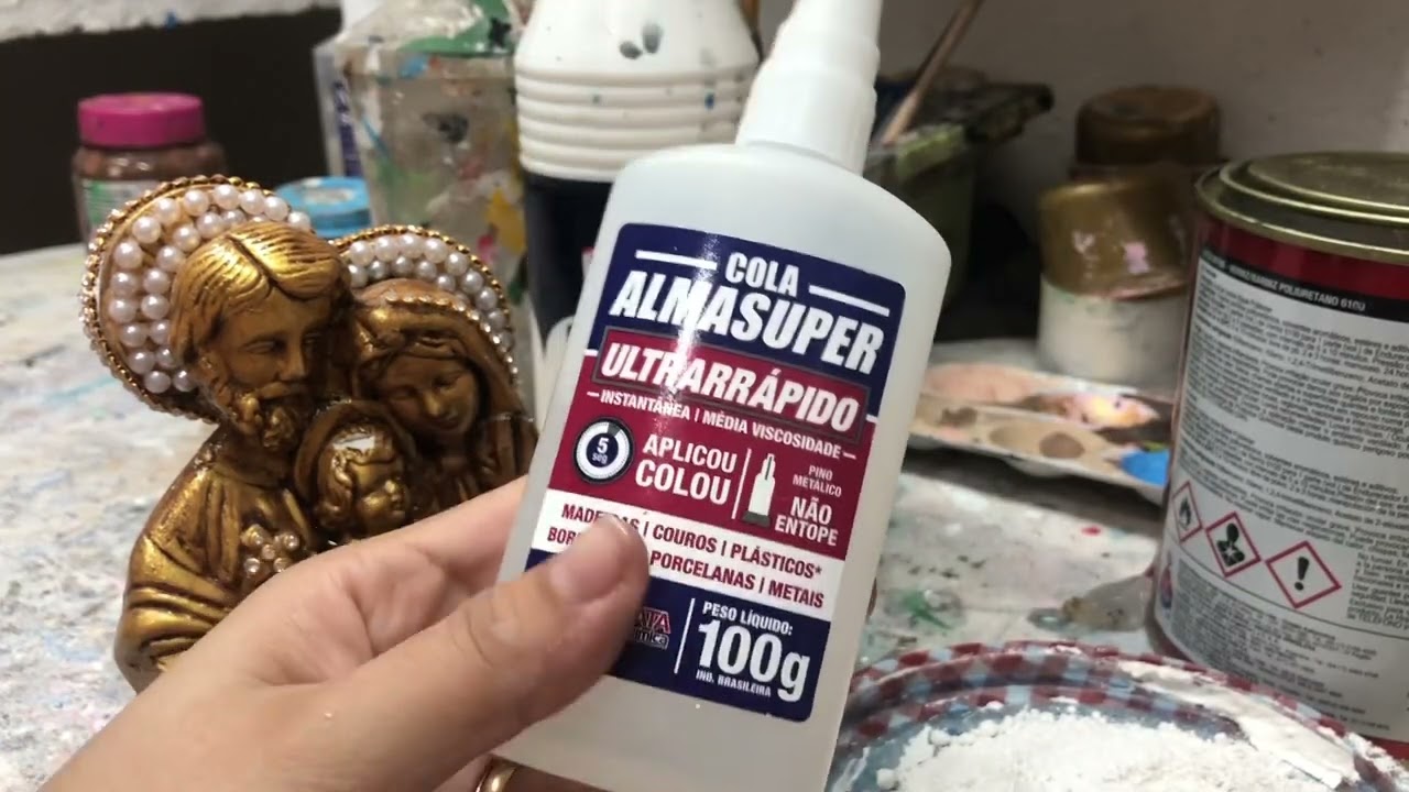 MINHA IMAGEM QUEBROU E AGORA? Aula de pequenos reparos em peças de gesso