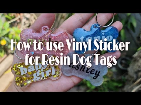 Resin with me | How to make Dog Tag using Resin and Vinyl Sticker