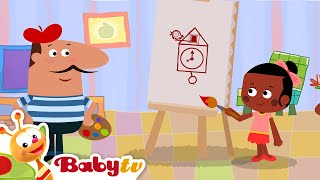 Saat Başyapıtı 🕰️ oturma odası sanatı | Ressam Pierre 🎨 | Çocuklar için çizgi film @BabyTVTR