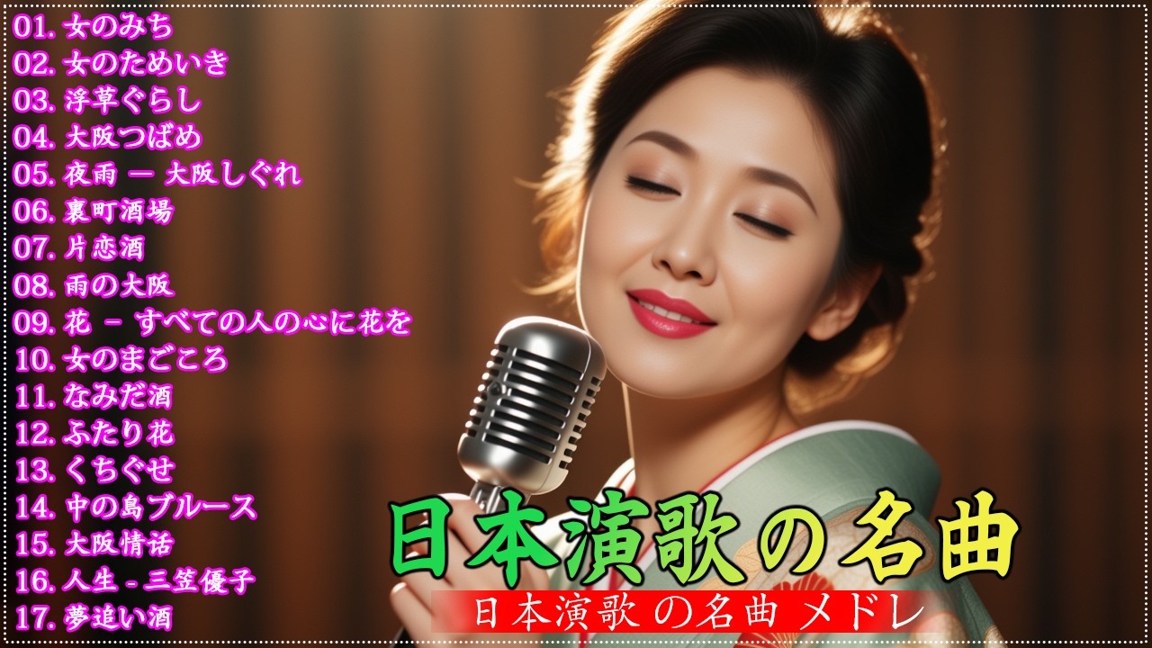 【演歌】日本演歌プレイリスト｜懐かしの名曲集 💝🔊日本演歌 の名曲 メドレー💝🔊🎷 演歌の調べに包まれて、あの日の涙を思い出す