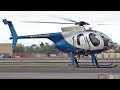 McDonnell Douglas Helicopter MD530F (Hughes 500) Mesa Police takeoff at Falcon Field airport