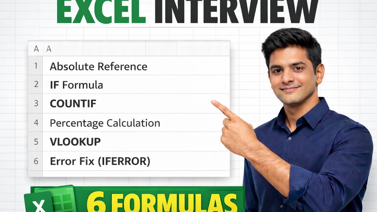 Excel Formulas For Job | 6 Must Know Interview Formulas (Full Guide)