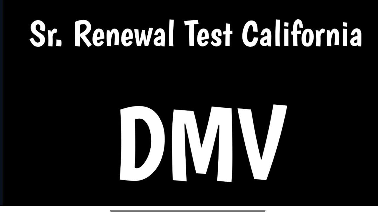 DMV Senior Renewal Test California | DMV Representative Exam | - YouTube