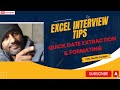 Excel Interview Question #Date Formatting  #Excel Interview Tips