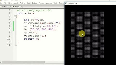 Lecture 8 : bar() function in c/c++ graphics