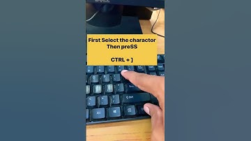 Shortcut key to increase font size #shorts #shortcutkeys #viral