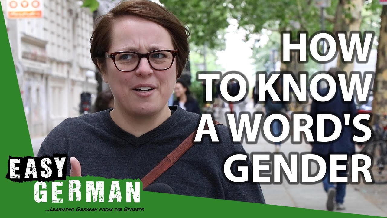 How to learn a word's gender in German YouTube
