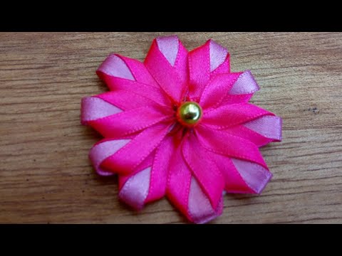 Flor de cetim / Атласный цветок - YouTube