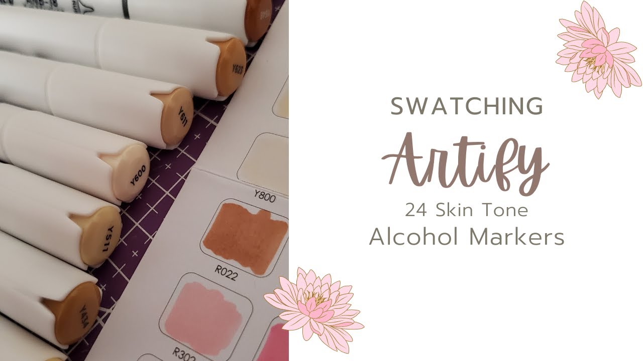 Swatching Artify 24 Skin Tone Alcohol Markers 