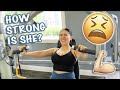 TESTING HOW STRONG MY GIRLFRIEND IS!! *INTENSE*