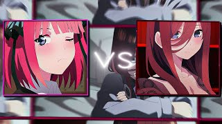 Nino Nakano Vs Miku Nakano Edit Clips For Edits