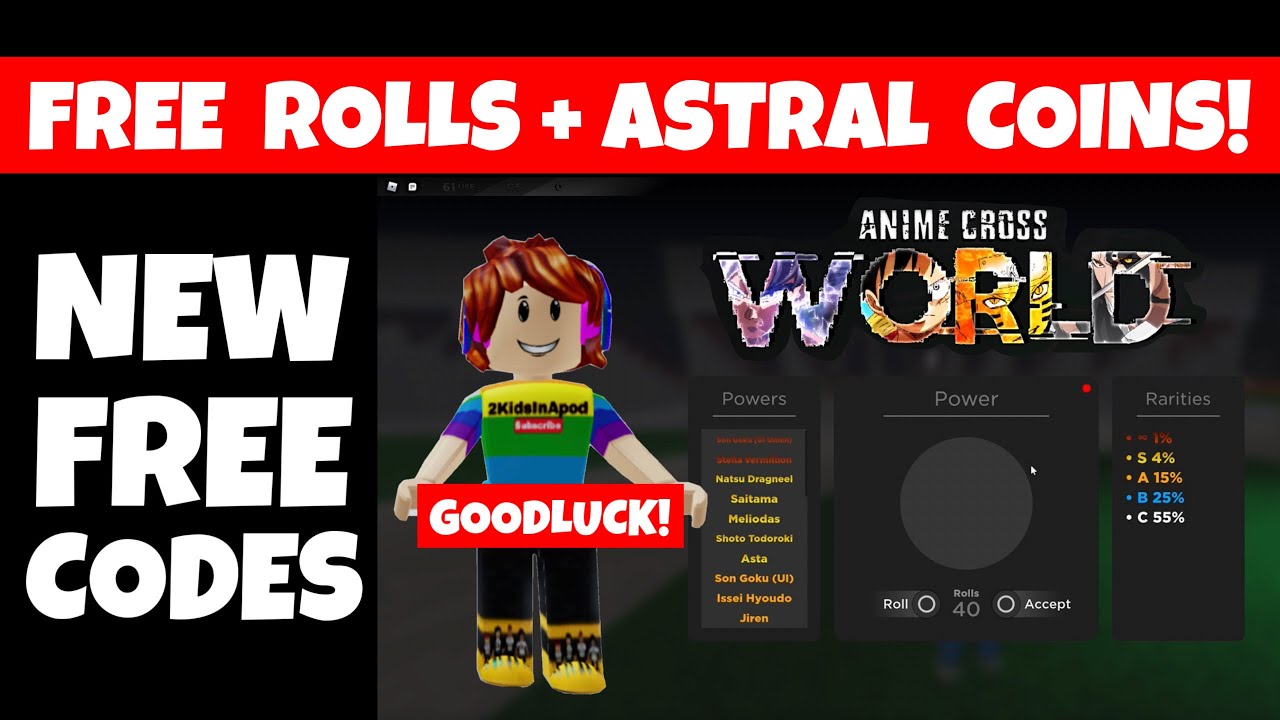 Anime Cross World codes – free rolls, XP boosts, and more