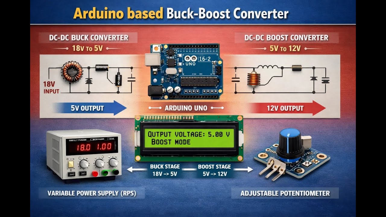 Boost Con Arduino Arduino based Buck-boost Converter #arduinoproject #buckboostconverter ...