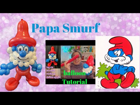 Papa Smurf Balloon Tutorial
