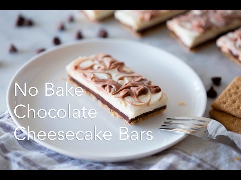 How to Make no bake Chocolate Cheesecake Bars