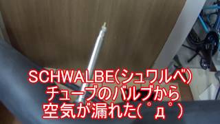 SCHWALBE(シュワルベ）チューブのバルブから空気がもれた。