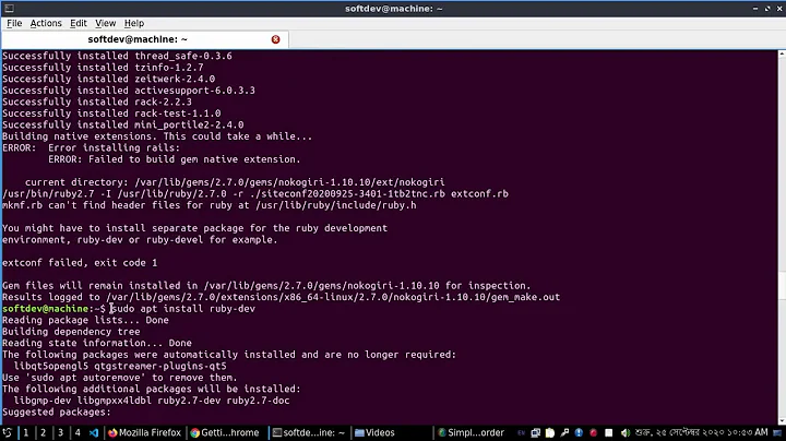 #RubyOnRails #Ruby App | Error installing rails ERROR  Failed to build gem native extension