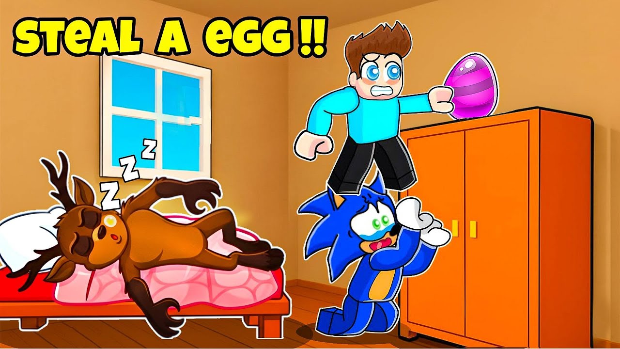 STEAL AN EGG FROM 99 FOREST DEER MONSTER IN ROBLOX !!
