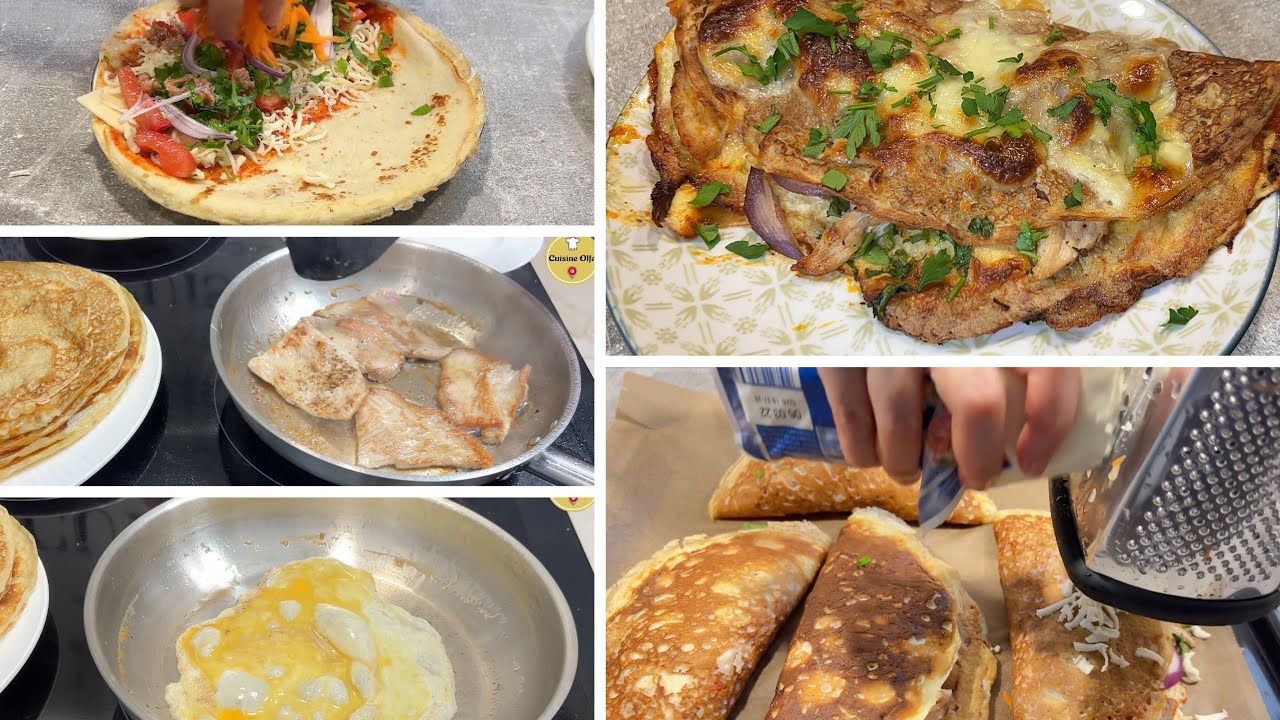 كيف ما وعدتكم عملتلكم الكريب و الاومليت و الاسكالوب في المقلاة الاينوكس و معاها ساندويتش bonus