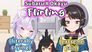 Subaru & Okayu can't stop cringing when Pretend Flirting [ENG Subbed Hololive]