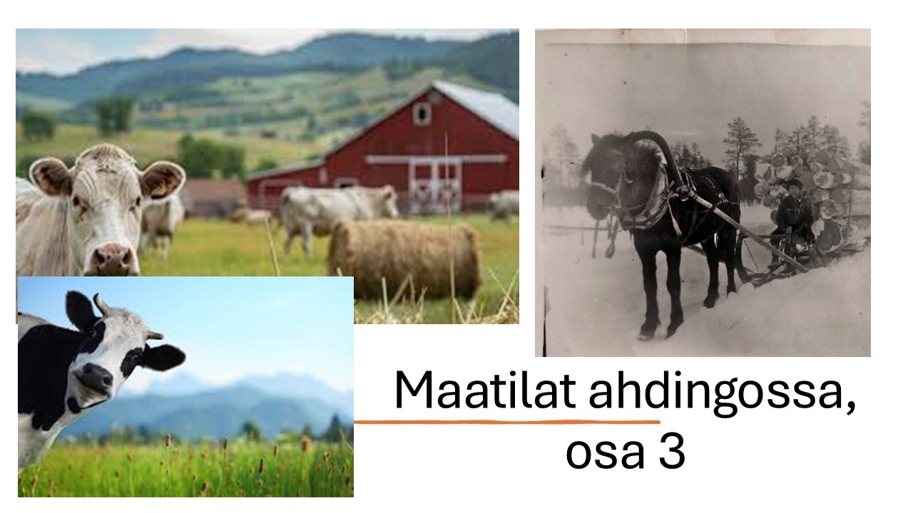 Maatilat ahdingossa, osa 3. Tilannekatsaus ja muitakin eläintiloihin liittyviä tapauksia.