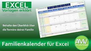 Family calendar 2026 as an Excel template – organize appointments easily & cleverly!