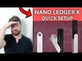 Nano ledger x setup  quick tutorial guide application device  sending crypto