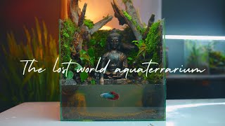 i made a lost world aquaterrarium for my betta fish / paludarium