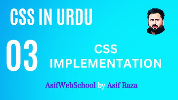 03 CSS Implementation | Inline Internal External | CSS in Urdu/Hindi for Beginners