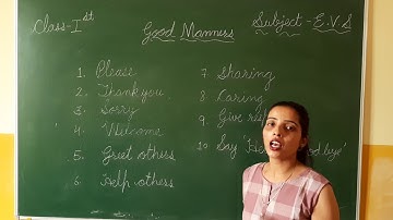 Class 1 Evs ( good manners )