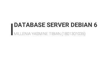 DATABASE SERVER DEBIAN 6