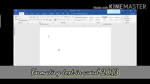 Class 3 Chapter 7 Formating text in word 2013