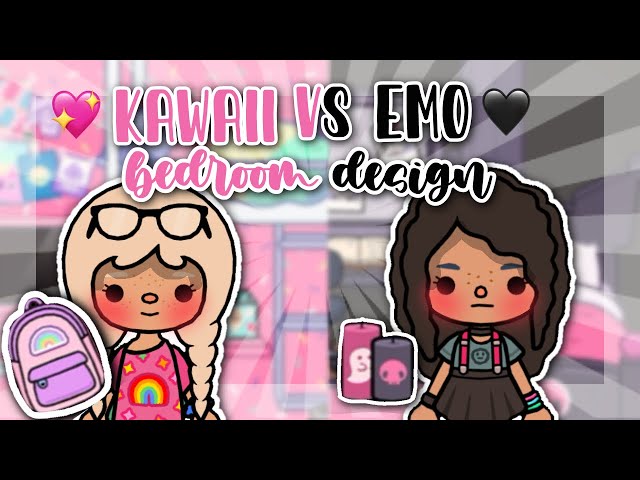 Kawaii vs Emo bedroom design