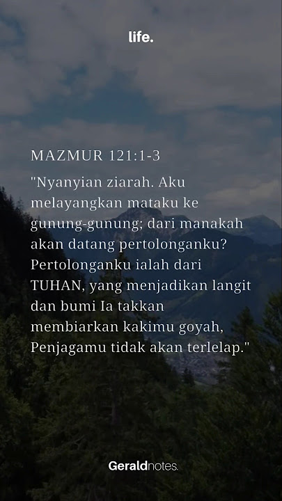 Pertolonganku ialah dari TUHAN | Mazmur 121:1-3 #quotes #alkitab #kristen