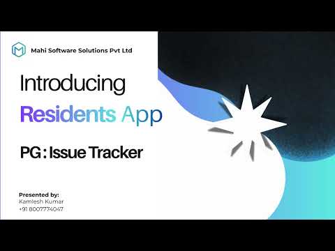 Residents App: PG Issue Tracker