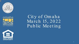 March 15, 2022 Public Meeting | CAPER, Citizen Participation Plan, 2019 Substantial Amendment