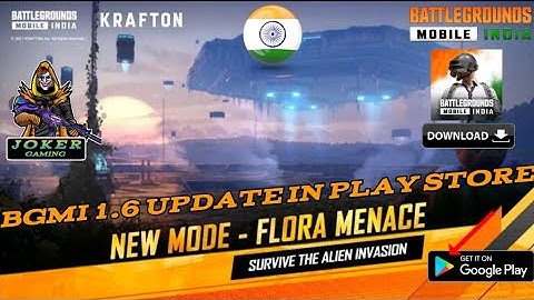 #BGMI BATTLEGROUNDS MOBILE INDIA FINALLY 1.6 UPDATE OFFICIAL LAUNCH IN PLAY STORE  UPDATE NOW