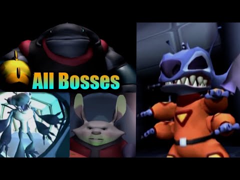 All Bosses | Disneyu0027s Stitch: Experiment 626 (PS2)