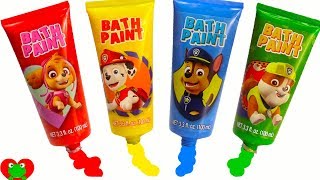 learning video for kids paw patrol color changes with finger paints